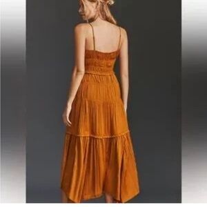 Anthropologie ruched slip dress